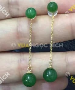Bông Tai Ngọc Bích Nephrite Jade (BT021) 5