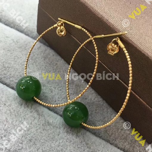 Bông Tai Ngọc Bích Nephrite Jade (BT022) 2