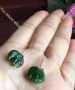 Bông Tai Ngọc Bích Nephrite Jade (BT068) 10 Bông Tai Ngọc Bích Nephrite Jade (BT068) 5