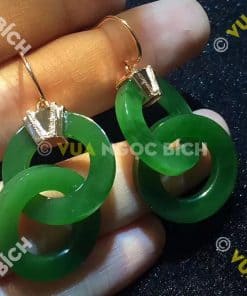 Bông Tai Ngọc Bích Nephrite Jade (BT025) 11 Bông Tai Ngọc Bích Nephrite Jade (BT025) 6
