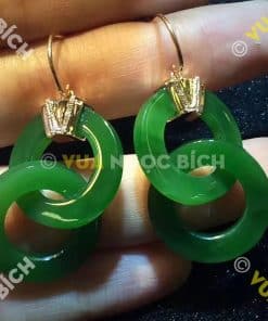 Bông Tai Ngọc Bích Nephrite Jade (BT025) 10 Bông Tai Ngọc Bích Nephrite Jade (BT025) 5