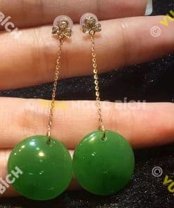 Bông Tai Ngọc Bích Nephrite Jade (BT026) 13 Bông Tai Ngọc Bích Nephrite Jade (BT026) 7