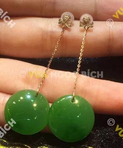 Bông Tai Ngọc Bích Nephrite Jade (BT026) 12 Bông Tai Ngọc Bích Nephrite Jade (BT026) 6