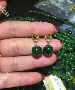 Bông Tai Ngọc Bích Nephrite Jade (BT027) 10 Bông Tai Ngọc Bích Nephrite Jade (BT027) 5