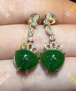 Bông Tai Ngọc Bích Nephrite Jade (BT029) 11 Bông Tai Ngọc Bích Nephrite Jade (BT029) 6
