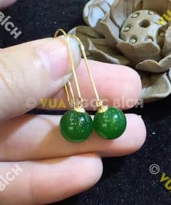Bông Tai Ngọc Bích Nephrite Jade (BT032) 13 Bông Tai Ngọc Bích Nephrite Jade (BT032) 7