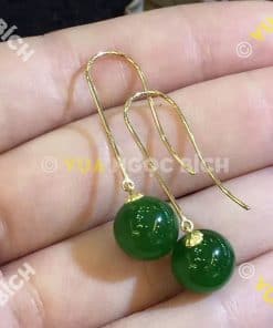 Bông Tai Ngọc Bích Nephrite Jade (BT032) 10 Bông Tai Ngọc Bích Nephrite Jade (BT032) 4