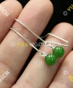 Bông Tai Ngọc Bích Nephrite Jade (BT033) 11 Bông Tai Ngọc Bích Nephrite Jade (BT033) 5