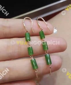 Bông Tai Ngọc Bích Nephrite Jade (BT034) 9 Bông Tai Ngọc Bích Nephrite Jade (BT034) 4