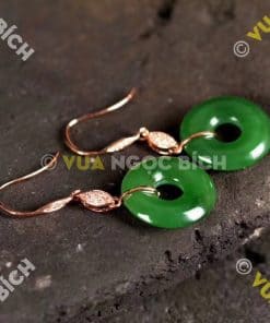 Bông Tai Ngọc Bích Nephrite Jade (BT036) 11 Bông Tai Ngọc Bích Nephrite Jade (BT036) 6