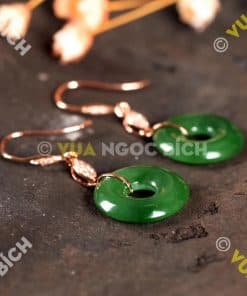 Bông Tai Ngọc Bích Nephrite Jade (BT036) 8 Bông Tai Ngọc Bích Nephrite Jade (BT036) 3