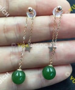 Bông Tai Ngọc Bích Nephrite Jade (BT037) 12 Bông Tai Ngọc Bích Nephrite Jade (BT037) 5
