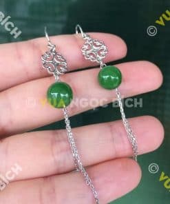 Bông Tai Ngọc Bích Nephrite Jade (BT038) 13 Bông Tai Ngọc Bích Nephrite Jade (BT038) 7