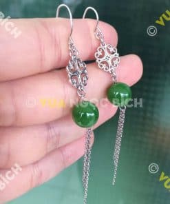Bông Tai Ngọc Bích Nephrite Jade (BT038) 11 Bông Tai Ngọc Bích Nephrite Jade (BT038) 5