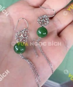 Bông Tai Ngọc Bích Nephrite Jade (BT038) 10 Bông Tai Ngọc Bích Nephrite Jade (BT038) 4