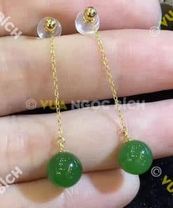 Bông Tai Ngọc Bích Nephrite Jade (BT039) 9 Bông Tai Ngọc Bích Nephrite Jade (BT039) 4