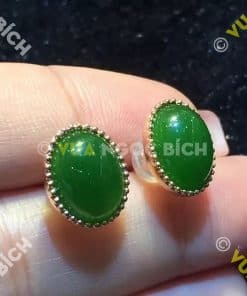 Bông Tai Ngọc Bích Nephrite Jade (BT040) 13 Bông Tai Ngọc Bích Nephrite Jade (BT040) 7