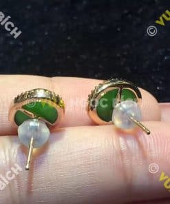 Bông Tai Ngọc Bích Nephrite Jade (BT040) 12 Bông Tai Ngọc Bích Nephrite Jade (BT040) 6