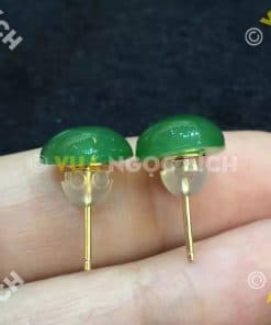 Bông Tai Ngọc Bích Nephrite Jade (BT043) 6 Bông Tai Ngọc Bích Nephrite Jade (BT043) 3