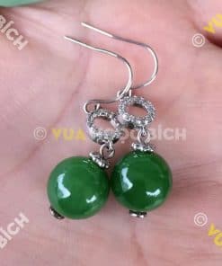 Bông Tai Ngọc Bích Nephrite Jade (BT044) 7 Bông Tai Ngọc Bích Nephrite Jade (BT044) 4
