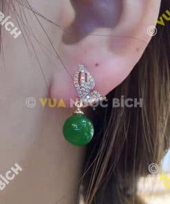 Bông Tai Ngọc Bích Nephrite Jade (BT045) 10 Bông Tai Ngọc Bích Nephrite Jade (BT045) 5