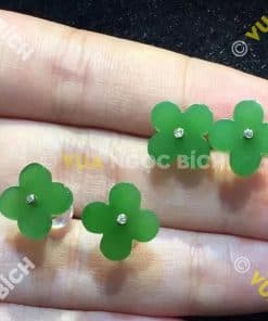 Bông Tai Ngọc Bích Nephrite Jade (BT046) 7 Bông Tai Ngọc Bích Nephrite Jade (BT046) 3