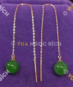 Bông Tai Ngọc Bích Nephrite Jade (BT049) 8 Bông Tai Ngọc Bích Nephrite Jade (BT049) 4