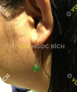 Bông Tai Ngọc Bích Nephrite Jade (BT049) 7 Bông Tai Ngọc Bích Nephrite Jade (BT049) 3