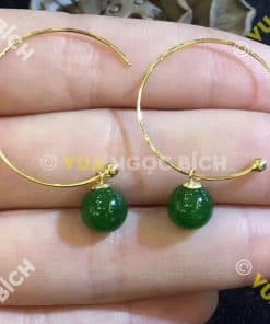 Bông Tai Ngọc Bích Nephrite Jade (BT072) 10 Bông Tai Ngọc Bích Nephrite Jade (BT072) 5