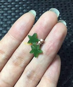 Bông Tai Ngọc Bích Nephrite Jade (BT091) 12 Bông Tai Ngọc Bích Nephrite Jade (BT091) 6