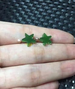 Bông Tai Ngọc Bích Nephrite Jade (BT091) 9 Bông Tai Ngọc Bích Nephrite Jade (BT091) 3