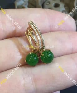 Bông Tai Ngọc Bích Nephrite Jade (BT050) 10 Bông Tai Ngọc Bích Nephrite Jade (BT050) 4