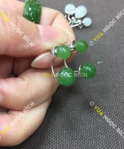 Bông Tai Ngọc Bích Nephrite Jade (BT051) 14 Bông Tai Ngọc Bích Nephrite Jade (BT051) 3