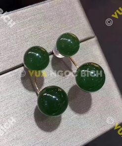 Bông Tai Ngọc Bích Nephrite Jade (BT051) 22 Bông Tai Ngọc Bích Nephrite Jade (BT051) 11