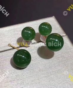 Bông Tai Ngọc Bích Nephrite Jade (BT051) 21 Bông Tai Ngọc Bích Nephrite Jade (BT051) 10
