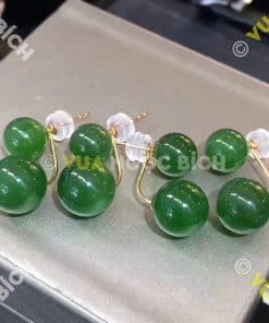 Bông Tai Ngọc Bích Nephrite Jade (BT051) 20 Bông Tai Ngọc Bích Nephrite Jade (BT051) 9