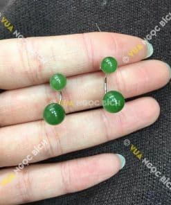 Bông Tai Ngọc Bích Nephrite Jade (BT051) 17 Bông Tai Ngọc Bích Nephrite Jade (BT051) 6