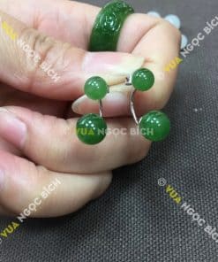 Bông Tai Ngọc Bích Nephrite Jade (BT051) 16 Bông Tai Ngọc Bích Nephrite Jade (BT051) 5