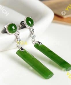 Bông Tai Ngọc Bích Nephrite Jade (BT052) 11 Bông Tai Ngọc Bích Nephrite Jade (BT052) 6