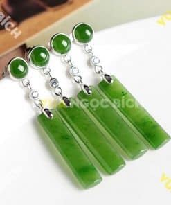 Bông Tai Ngọc Bích Nephrite Jade (BT052) 9 Bông Tai Ngọc Bích Nephrite Jade (BT052) 4