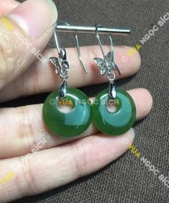 Bông Tai Ngọc Bích Nephrite Jade (BT053) 10 Bông Tai Ngọc Bích Nephrite Jade (BT053) 5