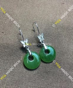 Bông Tai Ngọc Bích Nephrite Jade (BT053) 8 Bông Tai Ngọc Bích Nephrite Jade (BT053) 3