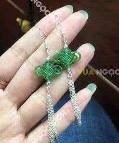 Bông Tai Ngọc Bích Nephrite Jade (BT056) 11 Bông Tai Ngọc Bích Nephrite Jade (BT056) 6