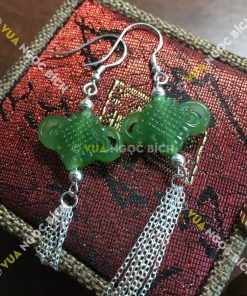 Bông Tai Ngọc Bích Nephrite Jade (BT056) 8 Bông Tai Ngọc Bích Nephrite Jade (BT056) 3