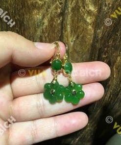 Bông Tai Ngọc Bích Nephrite Jade (BT060) 7 Bông Tai Ngọc Bích Nephrite Jade (BT060) 4