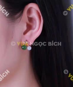 Bông Tai Ngọc Bích Nephrite Jade (BT061) 9 Bông Tai Ngọc Bích Nephrite Jade (BT061) 4