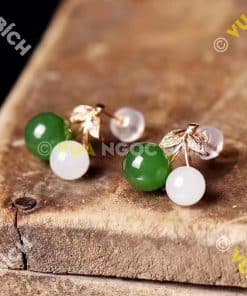 Bông Tai Ngọc Bích Nephrite Jade (BT061) 8 Bông Tai Ngọc Bích Nephrite Jade (BT061) 3