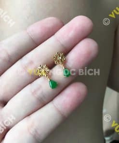 Bông Tai Ngọc Bích Nephrite Jade (BT062) 9 Bông Tai Ngọc Bích Nephrite Jade (BT062) 5