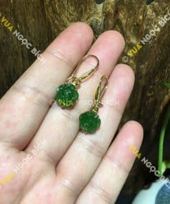 Bông Tai Ngọc Bích Nephrite Jade (BT063) 7 Bông Tai Ngọc Bích Nephrite Jade (BT063) 4