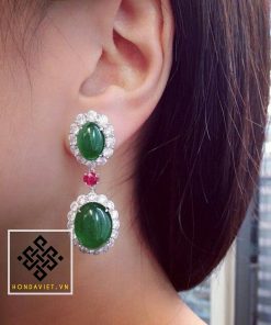 Bông Tai Ngọc Bích Đôi (BT005)